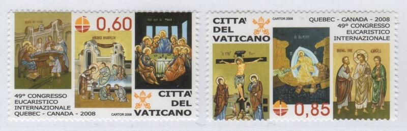 Francobolli Vaticano Anno 2008 40esimo Congresso Eucaristico Internazionale Quebec City