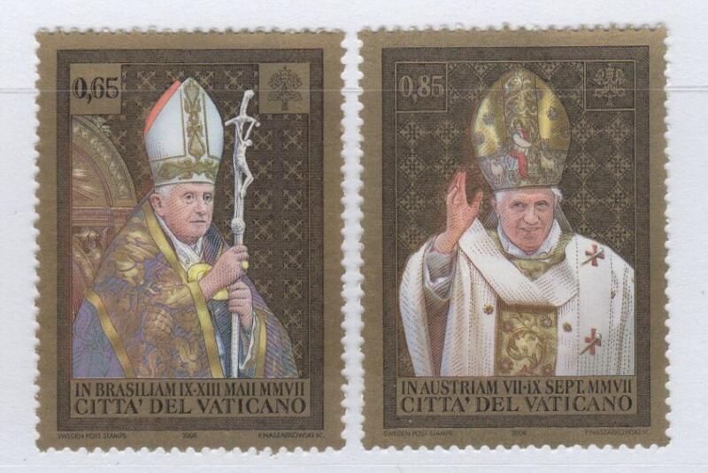 Francobolli Vaticano Anno 2008 I viaggi nel mondo di Benedetto XVI