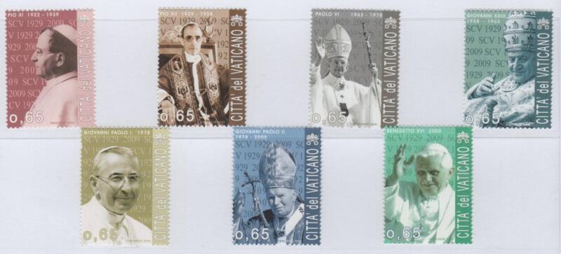 Francobolli Vaticano Anno 2009 80esimo anniversario della fondazione dello Stato della Città del Vaticano