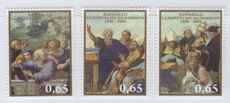 Francobolli Vaticano Anno 2009 Quinto centenario de La Disputa del Sacramento di Raffaello