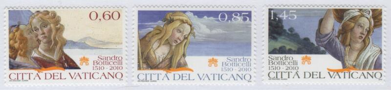 Francobolli Vaticano Anno 2010 Quinto centenario della morte di Sandro Botticelli