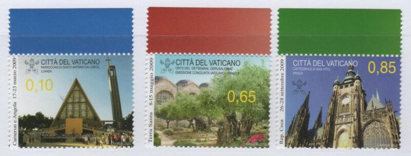 Francobolli Vaticano Anno 2010 I viaggi nel mondo di Benedetto XVI - Emissione congiunta con Israele per il valore da 65 Centesimi