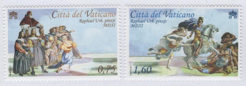 Francobolli Vaticano Anno 2011 Quinto centenario de La stanza di Eliodoro di Raffaello