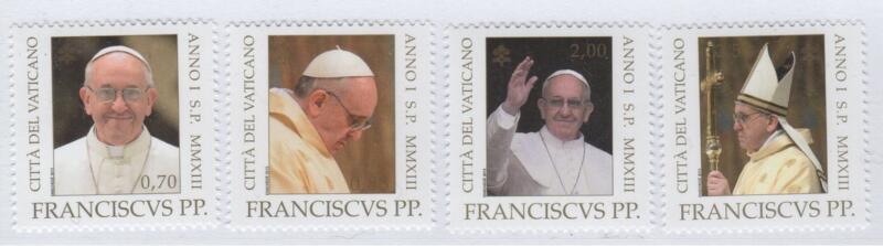 Francobolli Vaticano Anno 2013 Inizio del pontificato di Papa Francesco