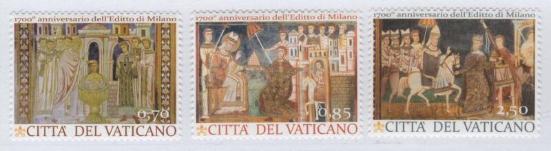 Francobolli Vaticano Anno 2013 700esimo anniversario della promulgazione dell'Editto di Milano