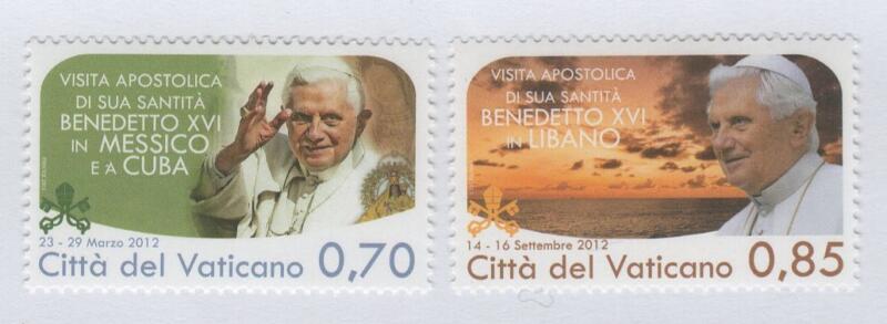 Francobolli Vaticano Anno 2013 I viaggi nel mondo di Benedetto XVI