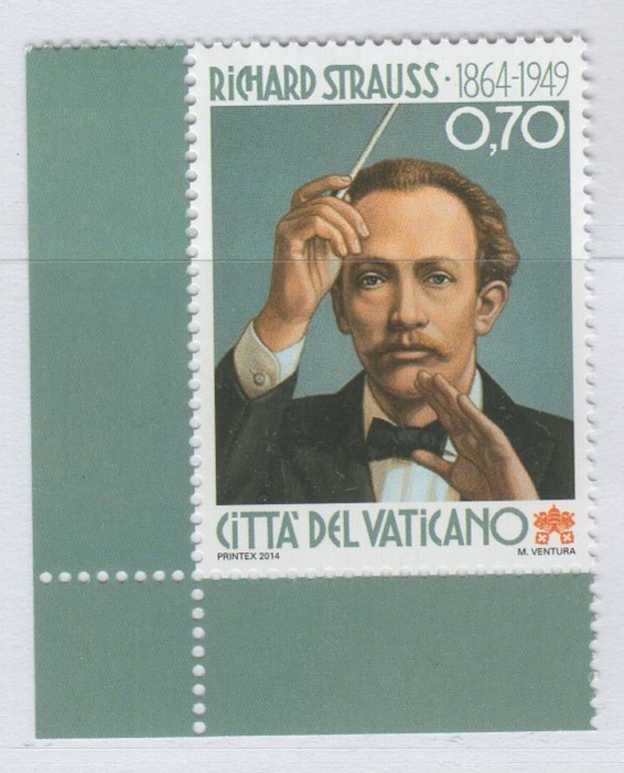 Francobollo Vaticano Anno 2014 150esimo anniversario della nascita di Richard Strauss