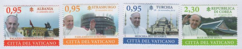 Francobolli Vaticano Anno 2015 I viaggi nel mondo di Papa Francesco nel 2014