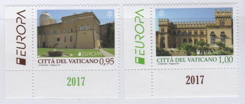 Francobolli Vaticano Anno 2017 Europa Castelli