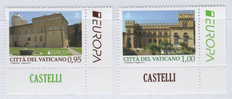Francobolli Vaticano Anno 2017 Europa Castelli