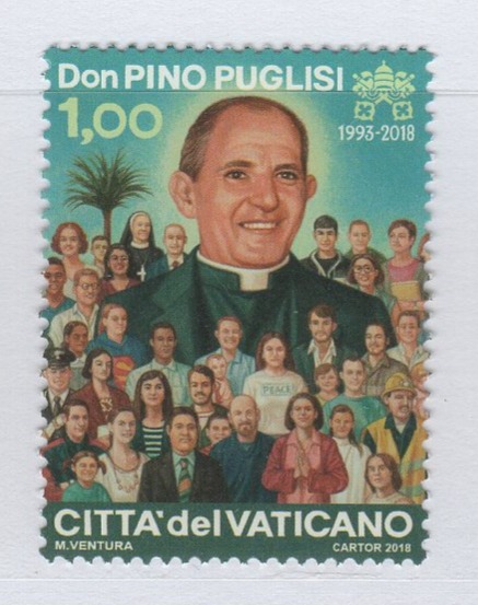 Francobollo Vaticano Anno 2018 25esimo anniversario della morte di Don Pino Puglisi