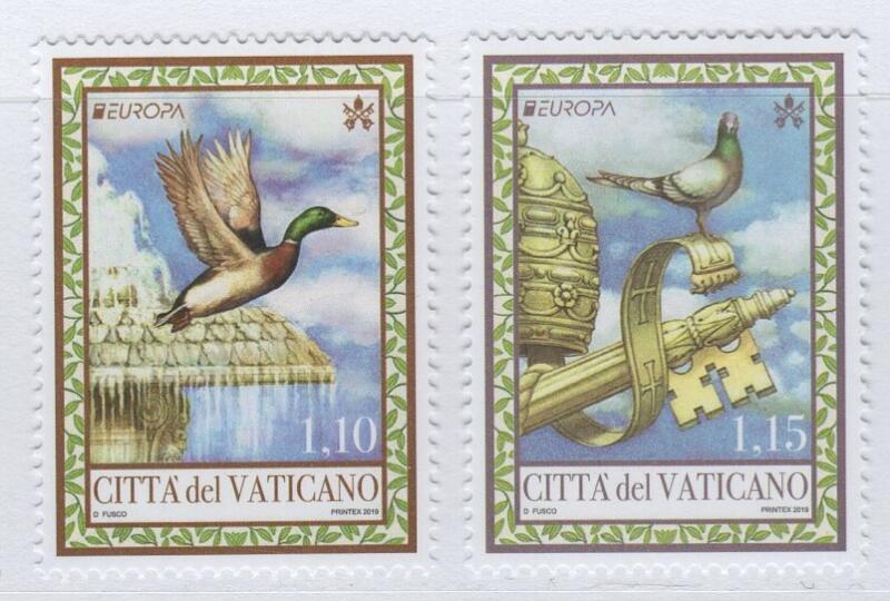 Francobolli Vaticano Anno 2019 Europa Uccelli