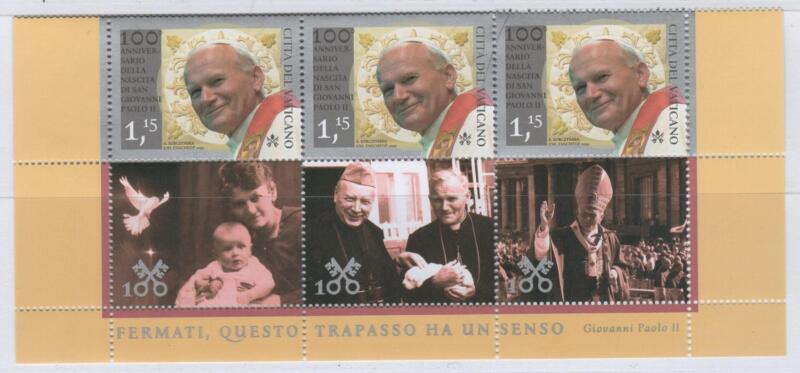 Francobollo Italia Anno 2020 Centenario della nascita di San Giovanni Paolo II - Emissione congiunta con la Polonia