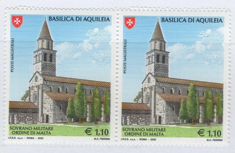 Francobollo SMOM Anno 2020 Basilica di Aquileia - Emissione congiunta con Italia e Vaticano
