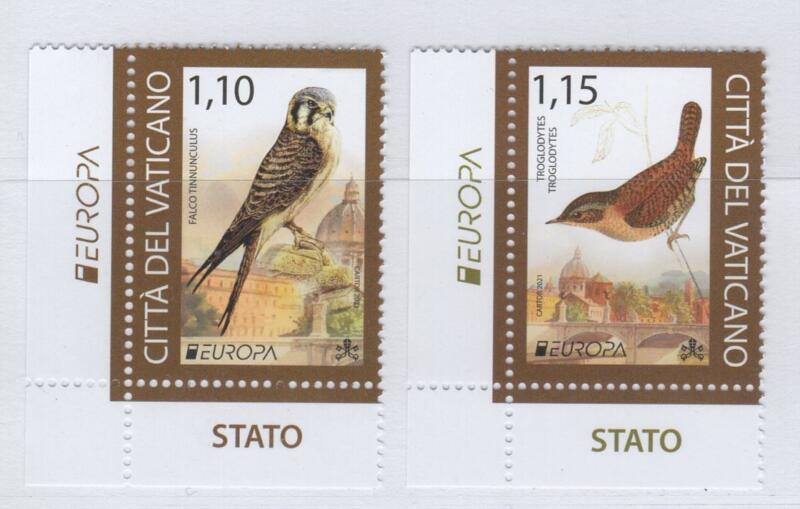 Francobolli Vaticano Anno 2021 Europa Fauna selvatica nazionale in pericolo di estinzione