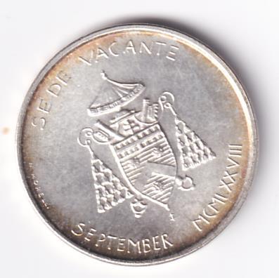 Moneta Stato Della Città del Vaticano Lire 500 VENI SANCTE SPIRITVS Sede Vacante SEPTEMBER MCMLXXVIII