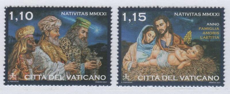 Francobolli Vaticano Anno 2021 Natale Anno della Famiglia Amoris Laetitia