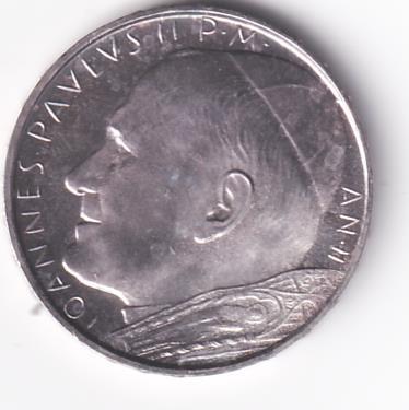 Moneta Stato Della Città del Vaticano Lire 500 IOANNES PAVLVS II P.M. AN. II