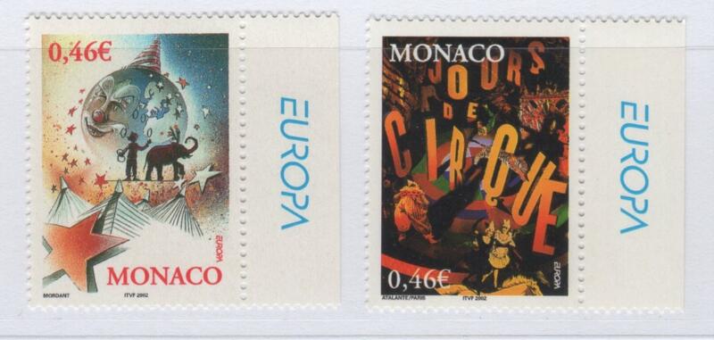 Francobolli Monaco Anno 2002 Europa Il circo