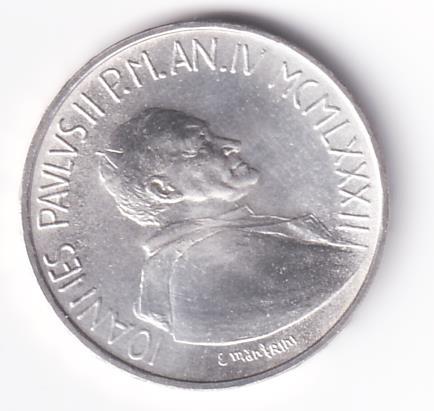 Moneta Stato Della Città del Vaticano Lire 1000 IONNES PAVLVS II P.M. AN, IV MCMLXXXII