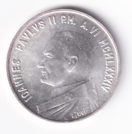 Moneta Stato Della Città del Vaticano Lire 1000 IONNES PAVLVS II P.M. A. VI MCMLXXXIV