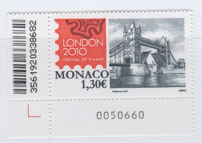 Francobollo Monaco Anno 2010 London 2010