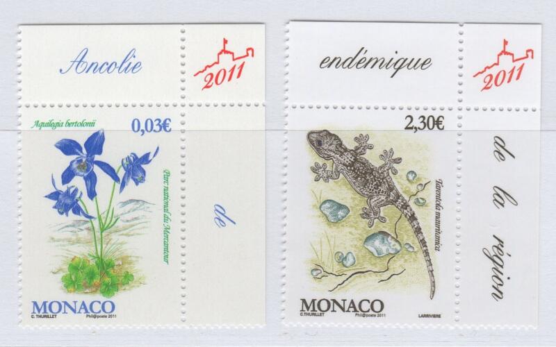 Francobolli Monaco Anno 2011 Fauna e flora