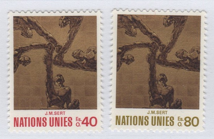 Francobolli Nazioni Unite - ONU Ufficio di Ginevra Anno 1972 Arte alle Nazioni Unite