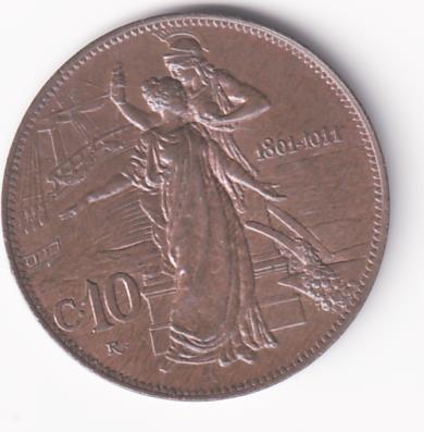 Moneta Regno d'Italia VITTORIO EMANUELE III RE D’ITALIA 1861 – 1911 Centesimi 10