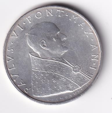 Moneta Stato Della Città del Vaticano Lire 500 PAVLVS VI PONT. MAX. AN. I