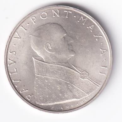 Moneta Stato Della Città del Vaticano Lire 500 PAVLVS VI PONT. MAX. A. II