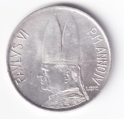 Moneta Stato Della Città del Vaticano Lire 500 PAVLVS VI P. M. ANNO IV