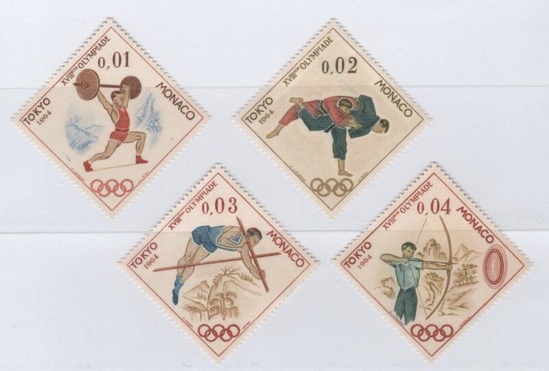Francobolli Monaco Anno 1964 Giochi Olimpici di Tokyo