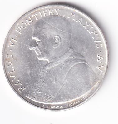 Moneta Stato Della Città del Vaticano Lire 500 PAVLVS VI PONTIFEX MAXIMVS A. V