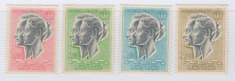 Francobolli Monaco Anno 1966 Posta Aerea Effigi dei Principi