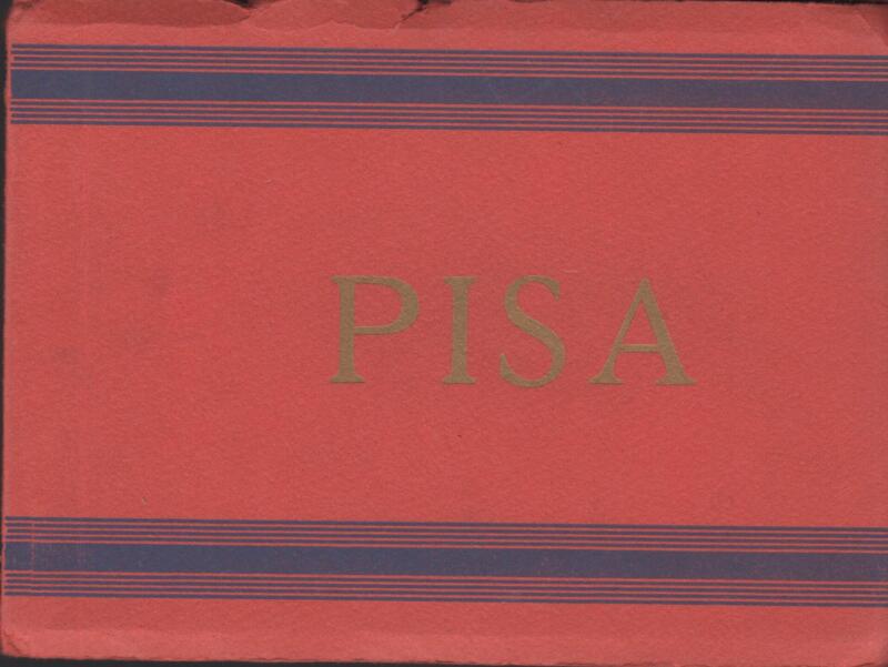 Carnet di 24 stampe di monumenti pisani, vedute cittadine e particolari di interni