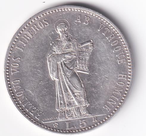 Moneta REPUBBLICA S. MARINO - 1898 RELINOVO VOS LIBEROS AB UTROQUE HOMINE L. 5