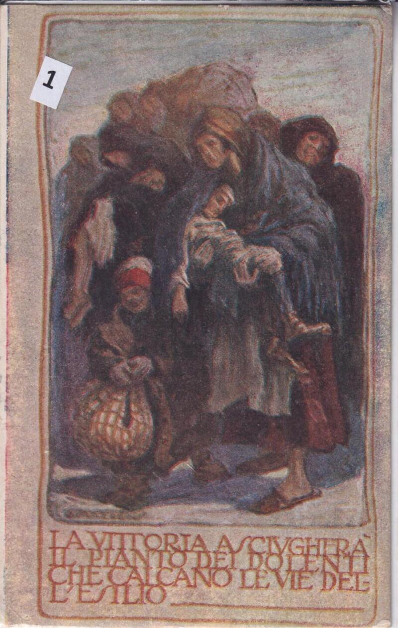 Cartolina d'epoca a soggetto militare La Vittoria