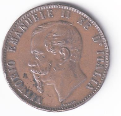 Moneta Regno d’Italia VITTORIO EMANUELE II RE D’ITALIA - 10 Centesimi 1867 Birmingham