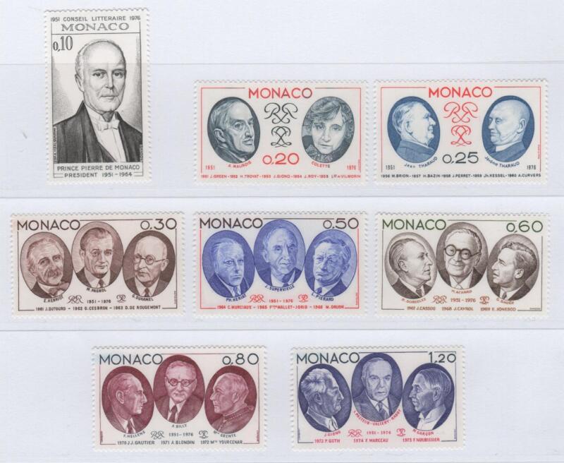 Francobolli Monaco Anno 1976 25esimo anniversario del Consiglio letterario di Monaco