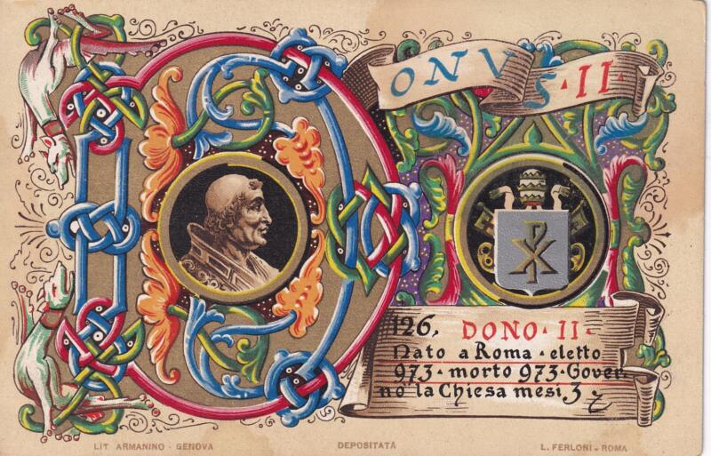 Cartolina d'epoca Serie dedicata a Sua Santità Papa Pio X e da Lui Benedetta Roma ottobre 1903 - 126 Dono II