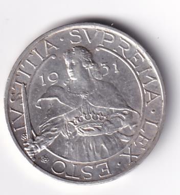 Moneta IUSTITIA. SUPREMA. LEX. ESTO 1931 - REPUBBLICA. DI. S. MARINO LIRE 10 R.