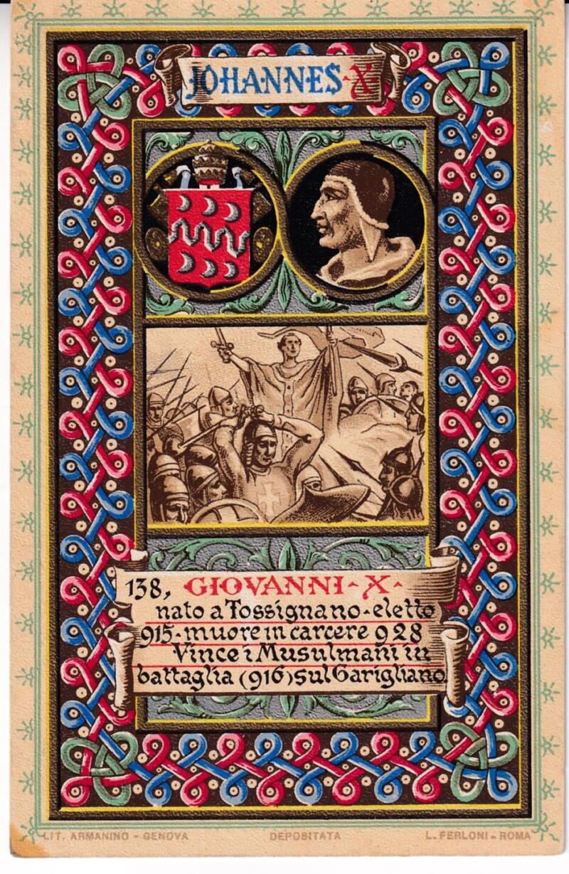 Cartolina d'epoca Serie dedicata a Sua Santità Papa Pio X e da Lui Benedetta Roma ottobre 1903 - 138 Giovanni X