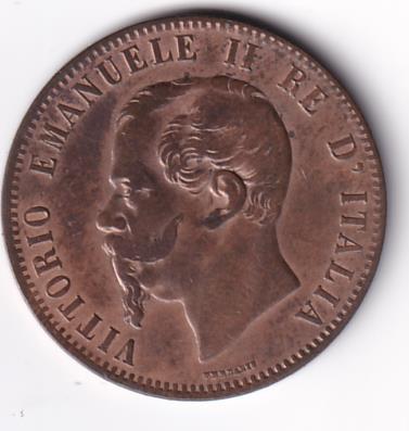 Moneta Regno d’Italia VITTORIO EMANUELE II RE D’ITALIA - 10 Centesimi 1867 Parigi