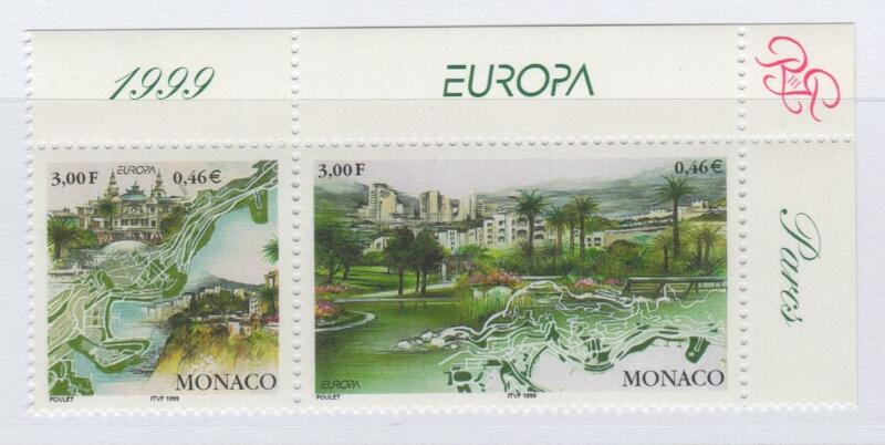 Francobolli Monaco Anno 1999 Europa Riserve e parchi naturali