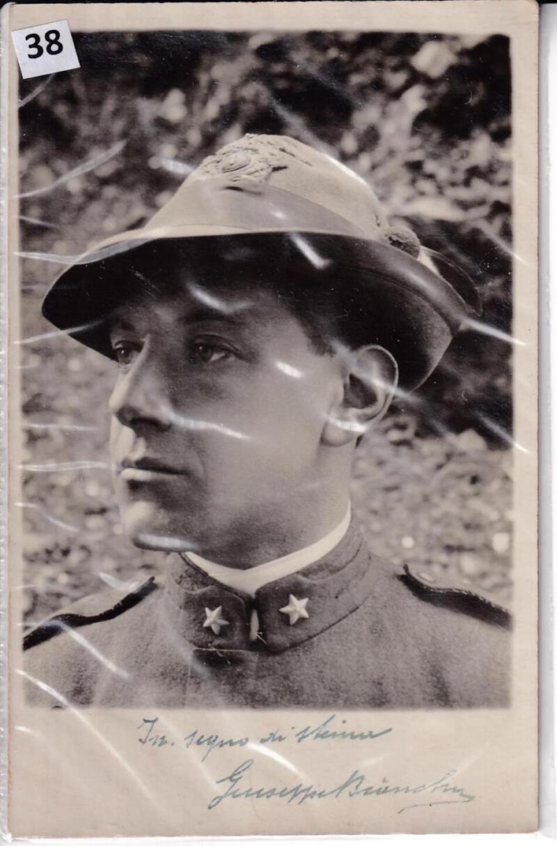 Cartolina d'epoca a soggetto militare Ritratto di Alpino