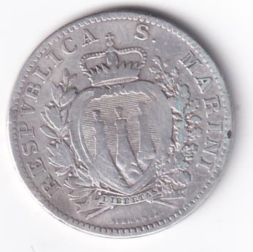 Moneta REPUBBLICA DI S. MARINO - 2 LIRE 1906 R.