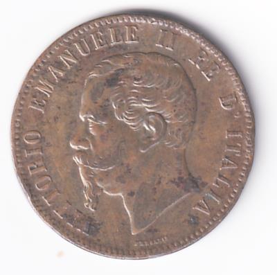 Moneta Regno d’Italia VITTORIO EMANUELE II RE D’ITALIA - 10 Centesimi 1863 Strasburgo